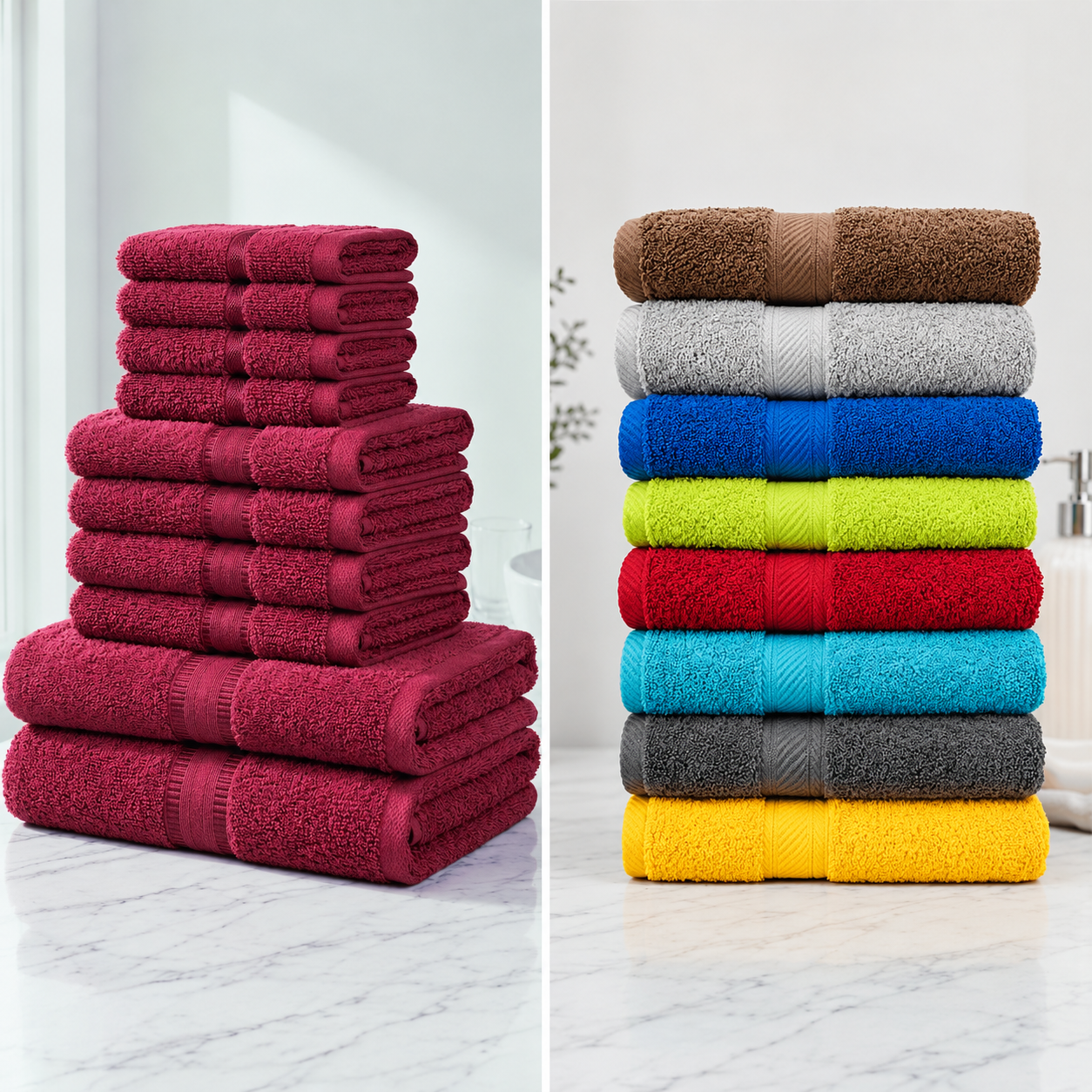 Premium Colored Bath Towels