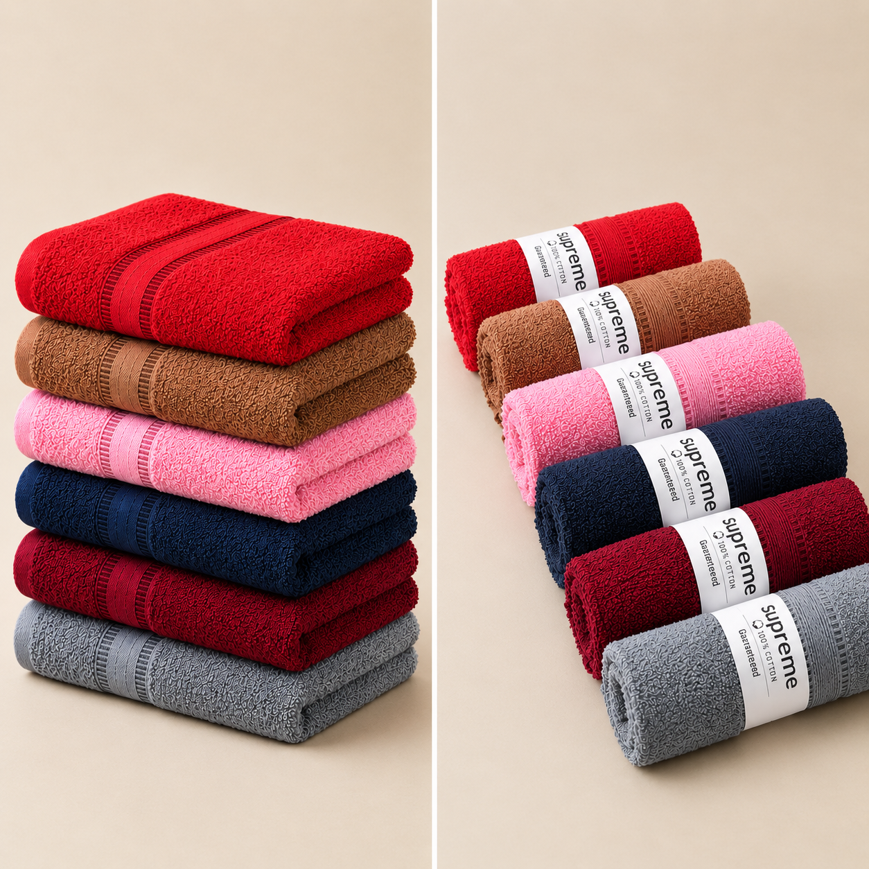 Cotton Hand Towel in Bathroom