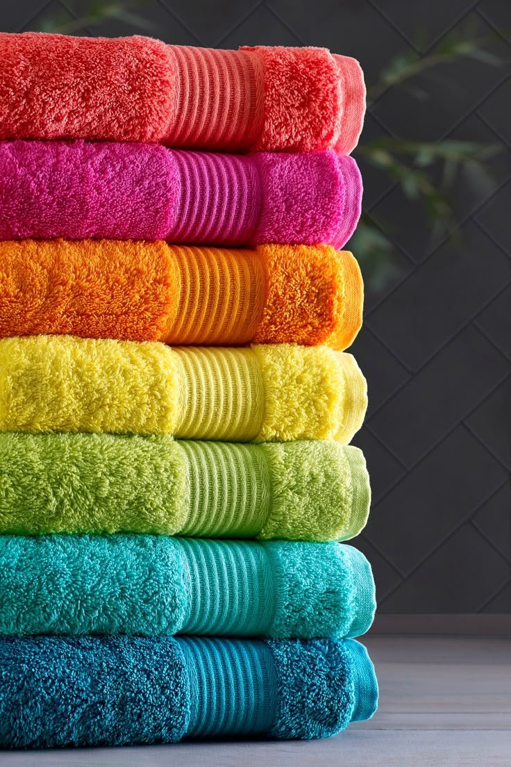 Colorful Cotton Bath Towels